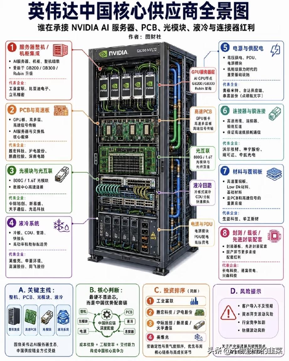 GB200新架构落地，国内配套全链条深度受益，八大细分完整梳理
 
新一代高端A