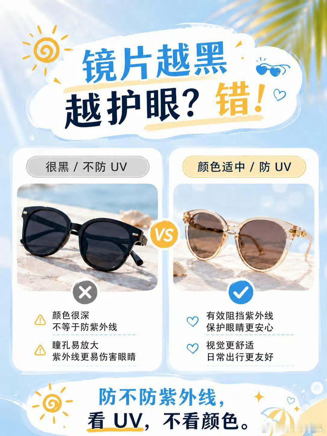 墨镜不要再随便戴了我一直觉得10元店里卖墨镜的，还有人买就匪夷所思，是真的不怕眼