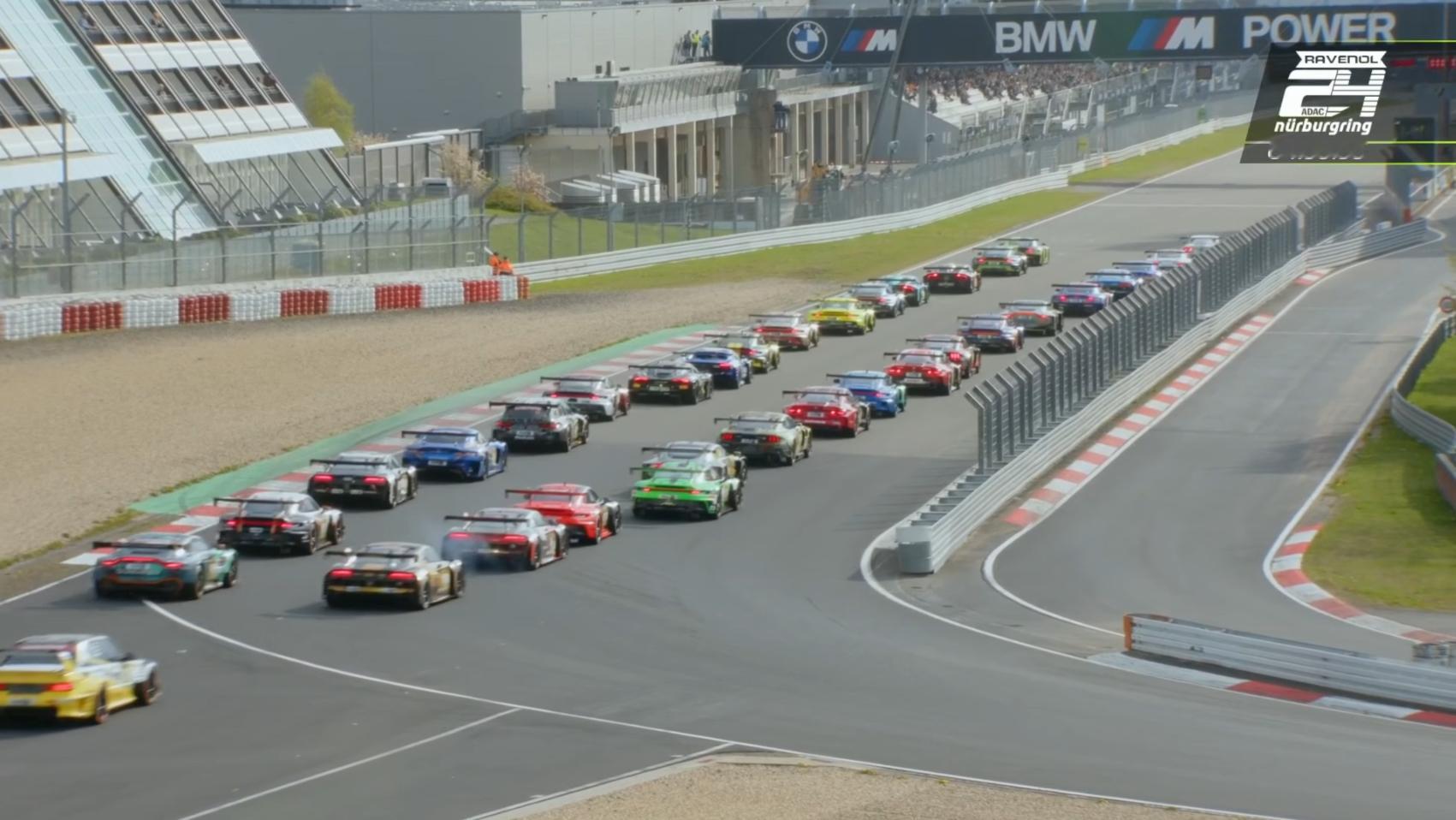 纽博格林24小时耐力赛资格赛第一回正赛，4小时倒计时开始！纽博格林24小时耐力赛