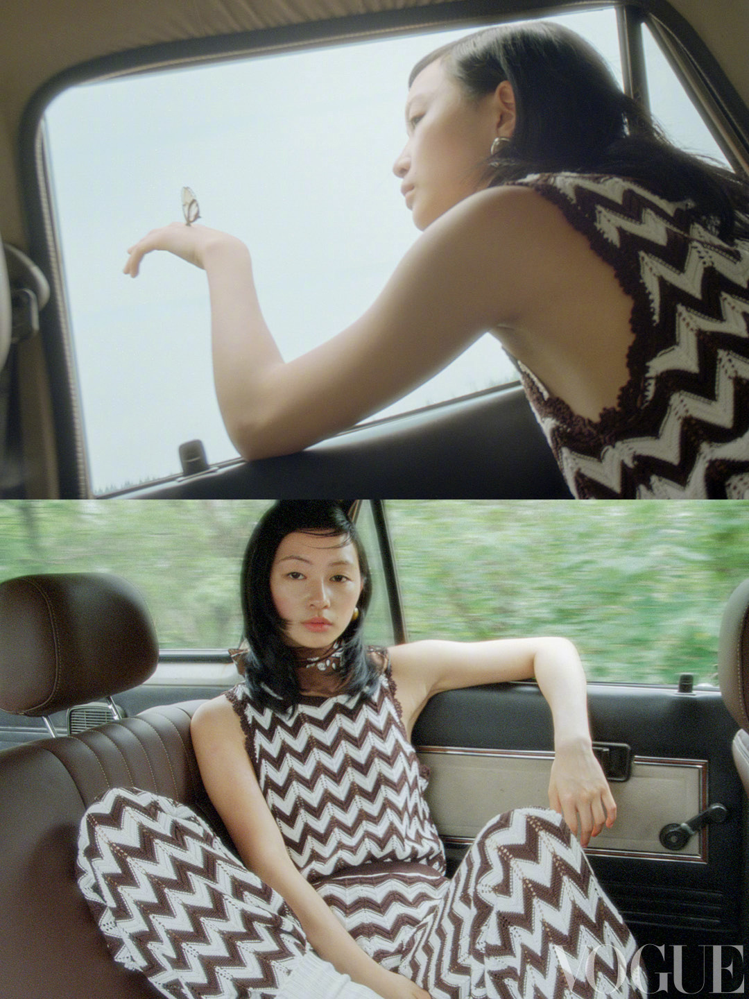 曾宝珍与两个女儿一起拍了VOGUE大片VOGUE七月号摄影：摄影：Kin Cha
