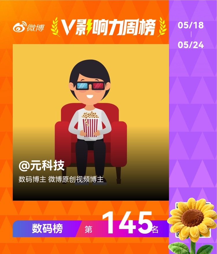 感觉V影响力排名都是浮云，主要是微博这里有一起玩儿的铁子。不管如何，高低得继续发