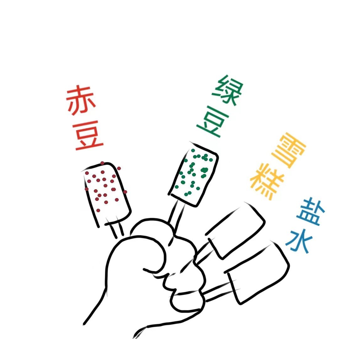 38.4º，吃冰棍可以降温，是吧 ​​​