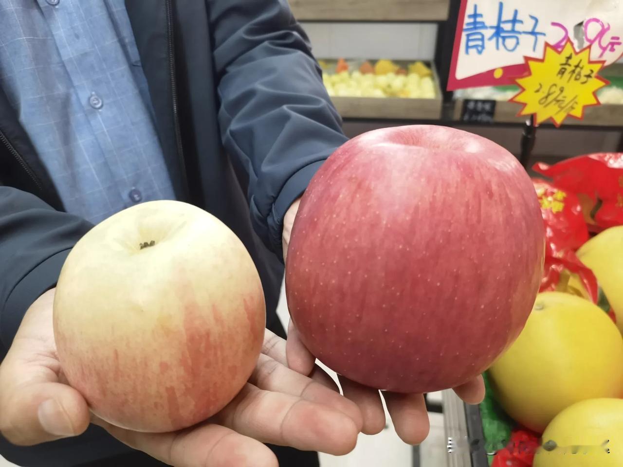 买了个大苹果
一斤多
快跟上我脸大了