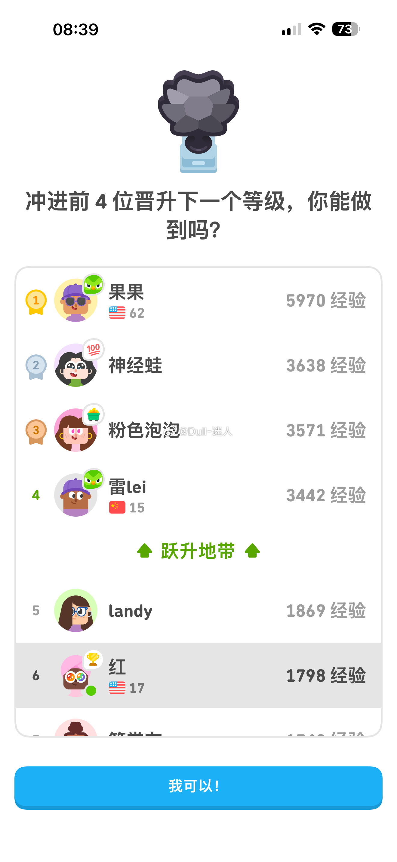 冲到第三了，累鼠我了，这一上午 ​​​