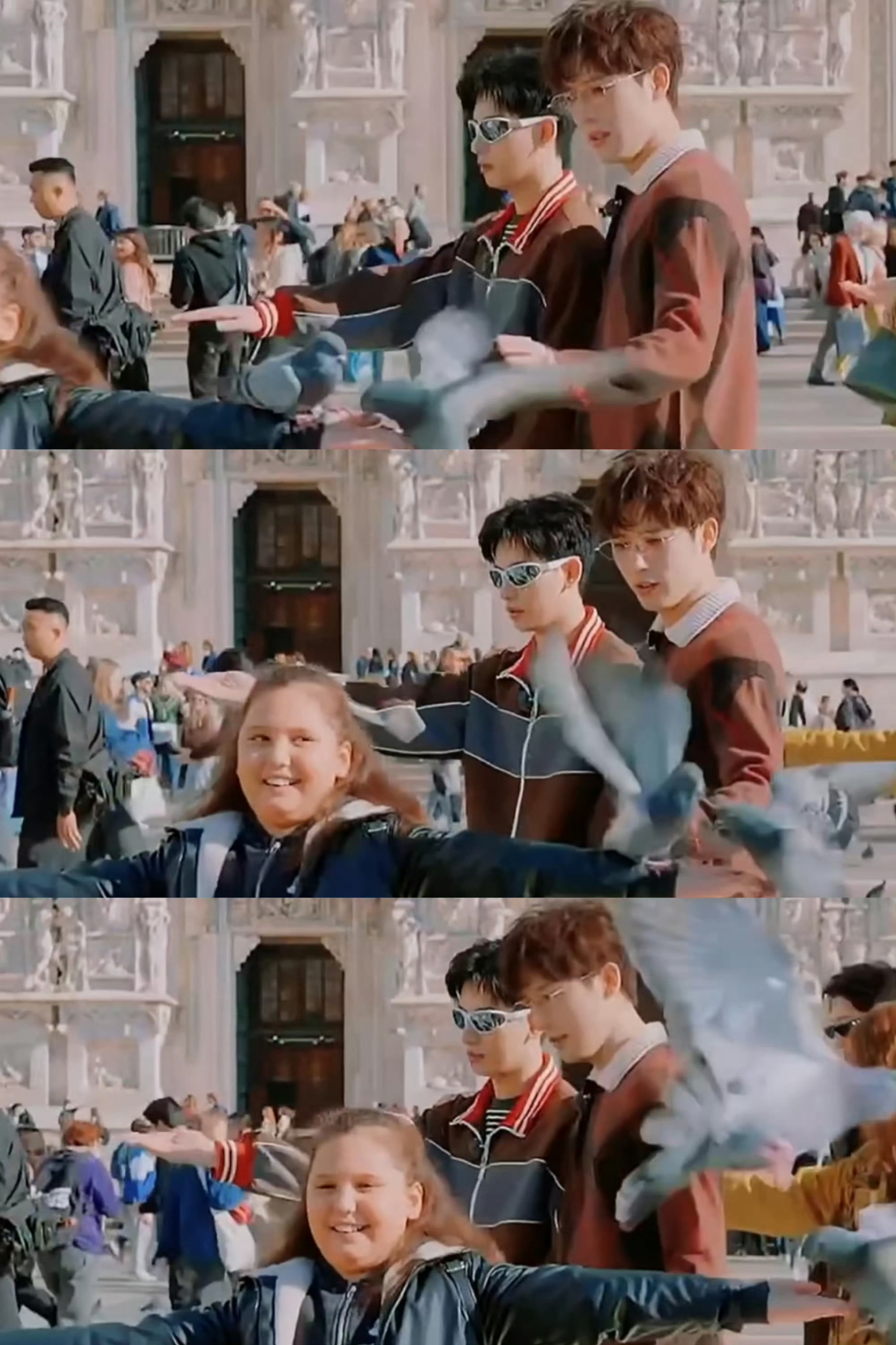 王安宇偷偷放人鸽子假装无事发生 小朋友：我鸽子呢？王安宇假装看风景笑死。 