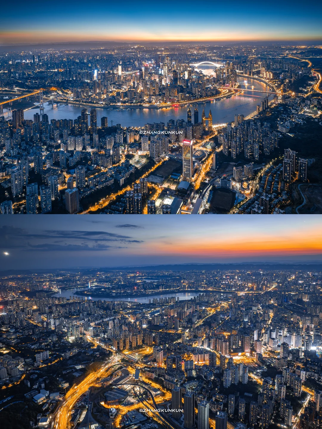 今天45°，重庆的夜景把我烤熟