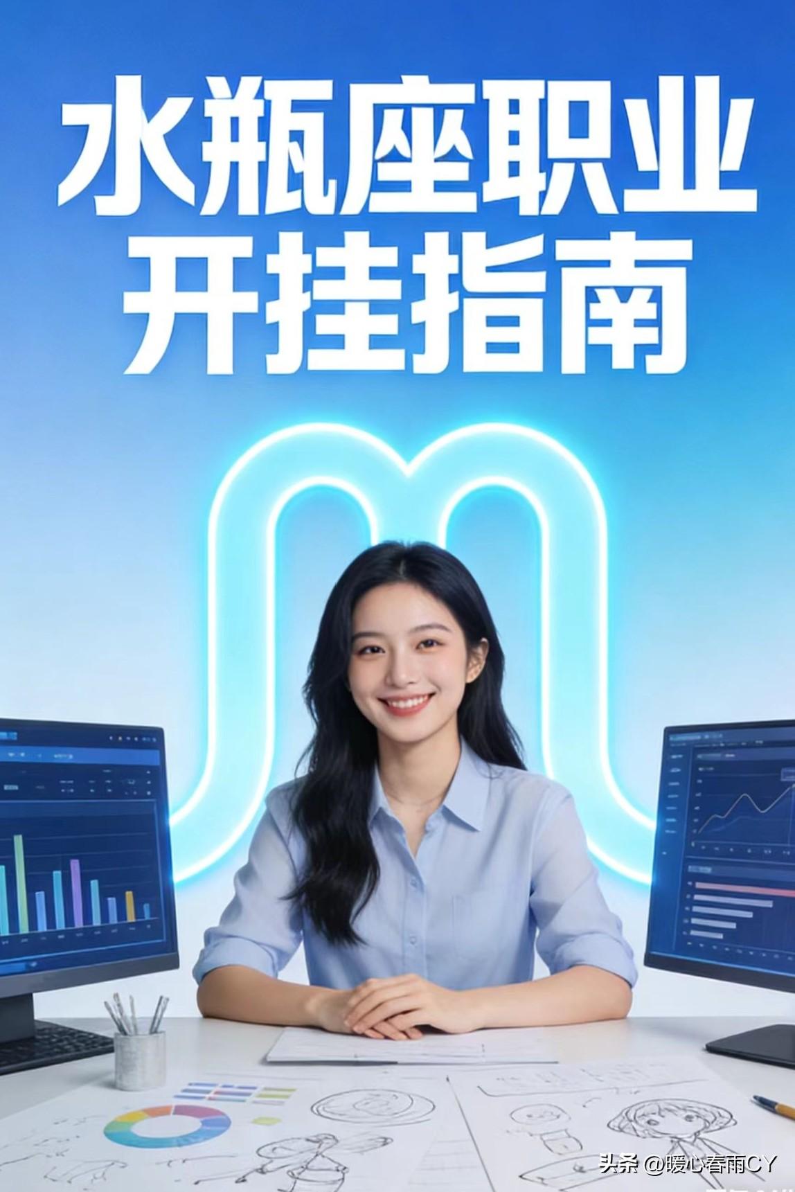 水瓶座职业适配指南：

水瓶座天生思维超前，理性独立，最适合有自主空间，能发挥创