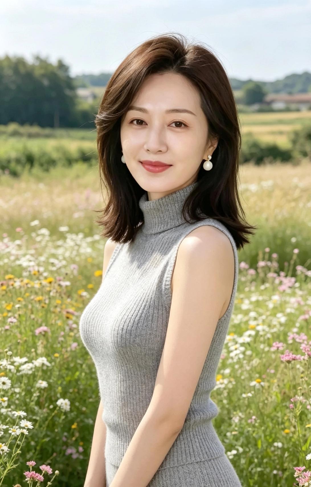花间美人笑，春风满面来。