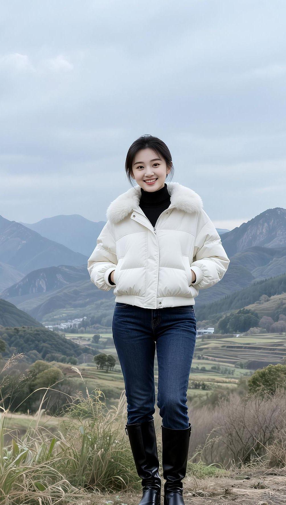 AI山景生活照 抖音ai创作 乡村生活的乐趣