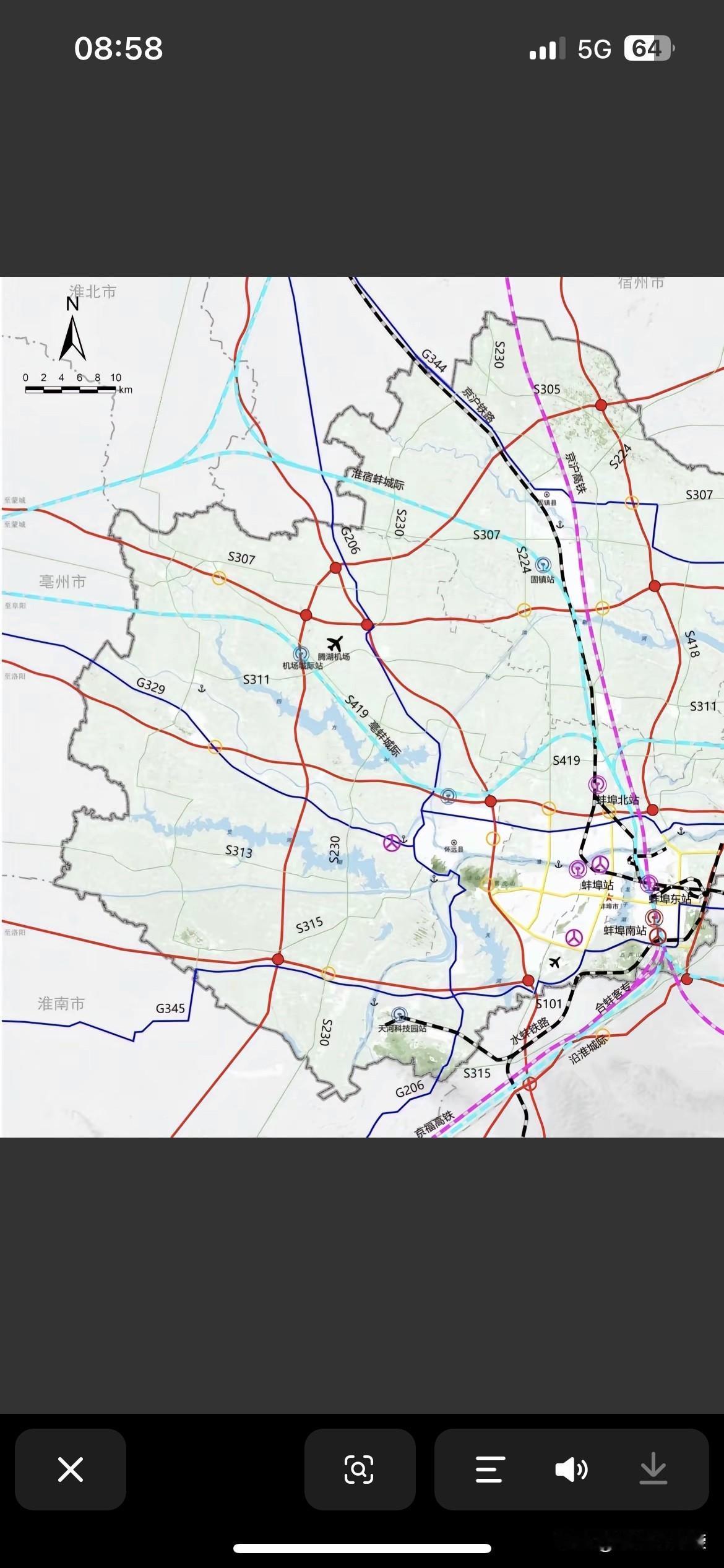 皖北县城怀远市的交通规划
怀远的地理位置其实颇为优越，除了尚未开通高铁，其他交通