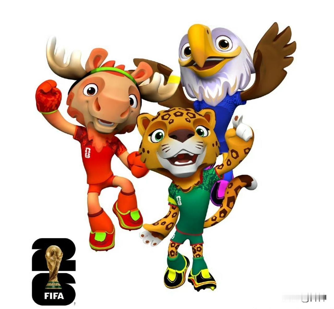 官宣！2026美加墨世界杯吉祥物公布

代表美国-白头鹰 Clutch 
代表加