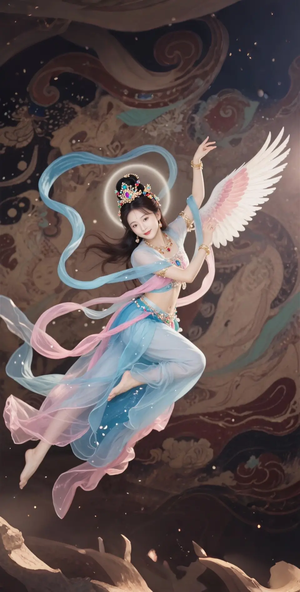 AI扩图 AI飞天灵动大片