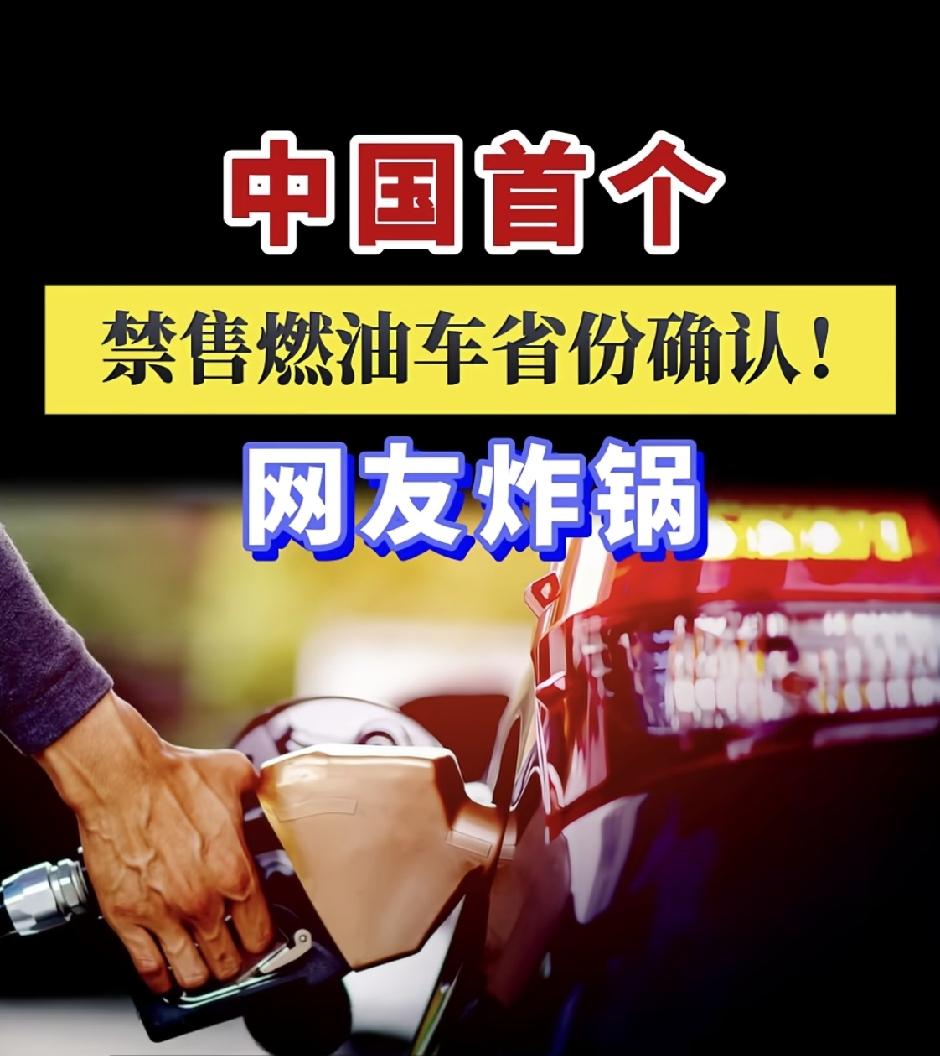 禁售燃油车，海南打响第一枪
 
国内首个禁售燃油车省份敲定！海南发布“十五五”规
