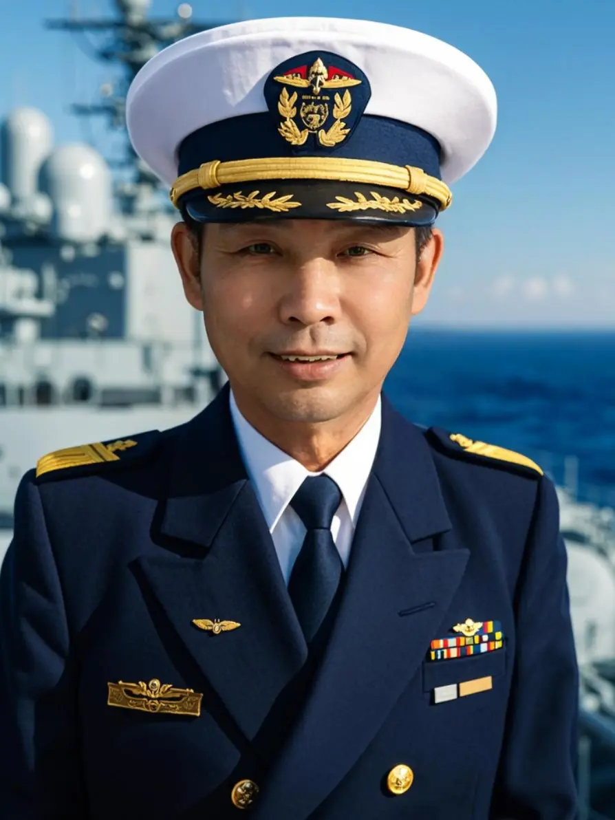 AI海军少校开心 军人