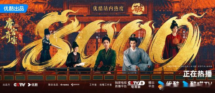 唐宫奇案破8000了白鹿唐宫奇案热度破8000了 唐宫奇案破8000了，白鹿唐宫