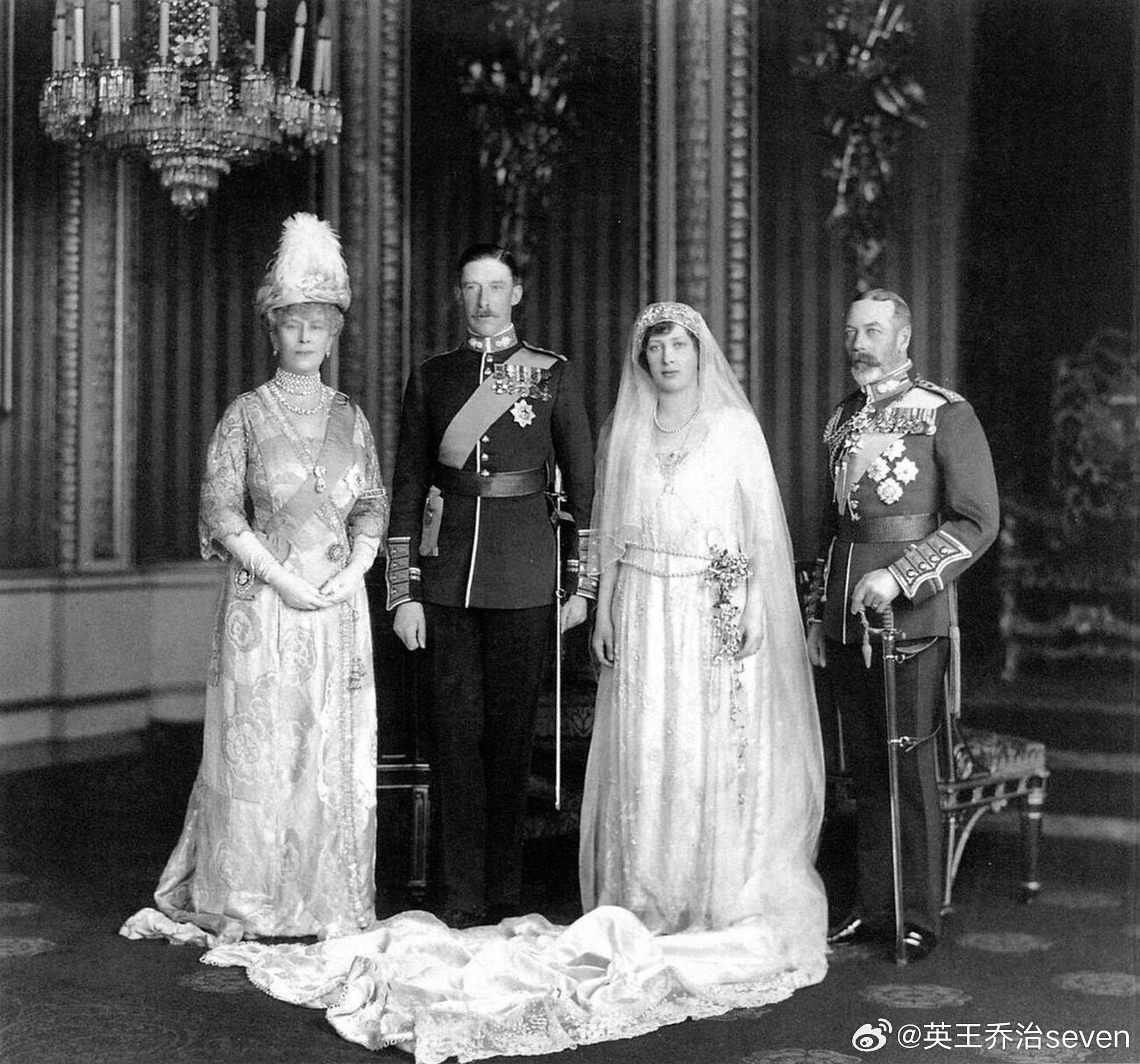 【回顾】104 年前。玛丽公主与亨利·拉斯凯尔斯子爵的婚礼于1922年2月28日