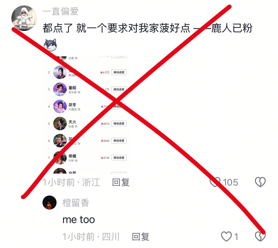 白鹿粉丝要什么会自己拿到 白鹿粉丝不给任何其他人做数据 态度就这样  白鹿白月梵