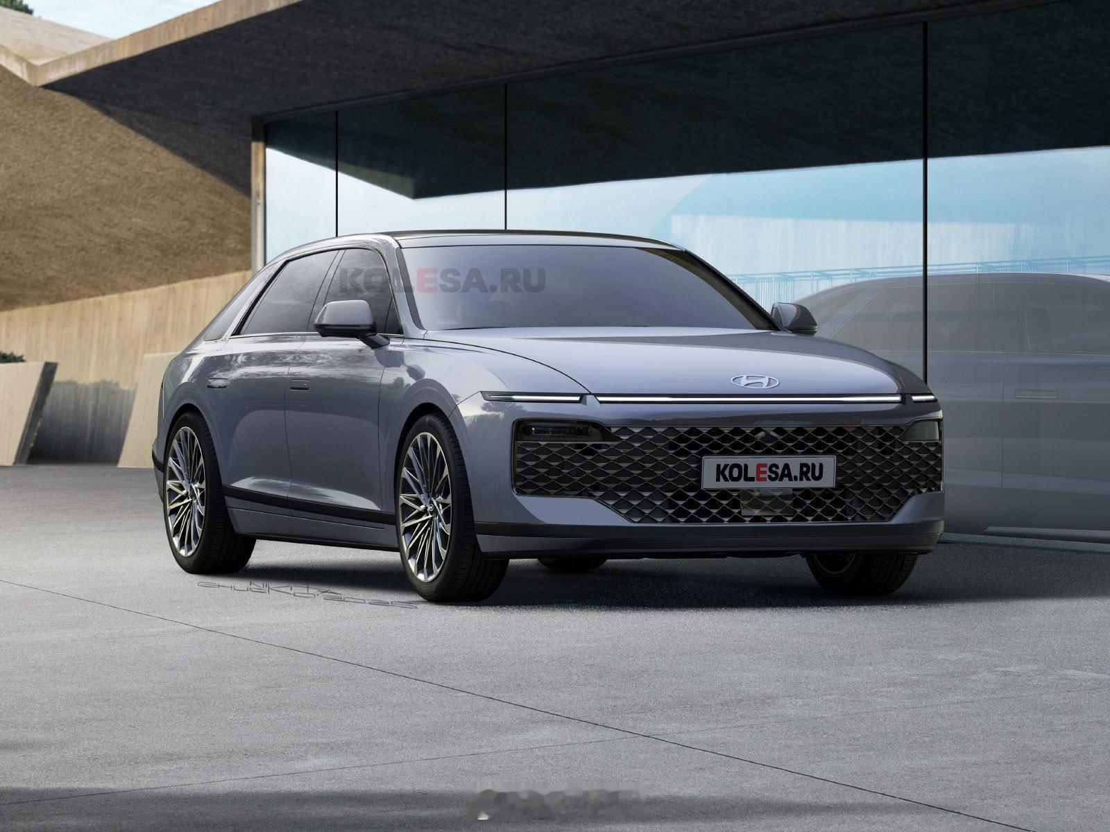 中期改款现代雅尊Grandeur渲染图 【新车渲染】中期改款现代雅尊Grande