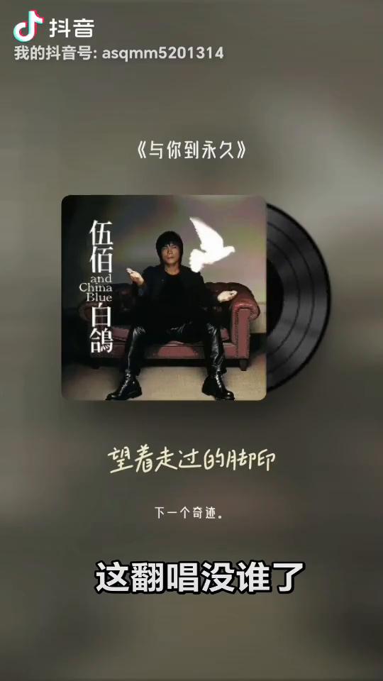 伍佰一《与你到永久》。
风儿轻轻的吹，这翻唱没谁了。
白鸽，下一个奇迹。
雨也绵