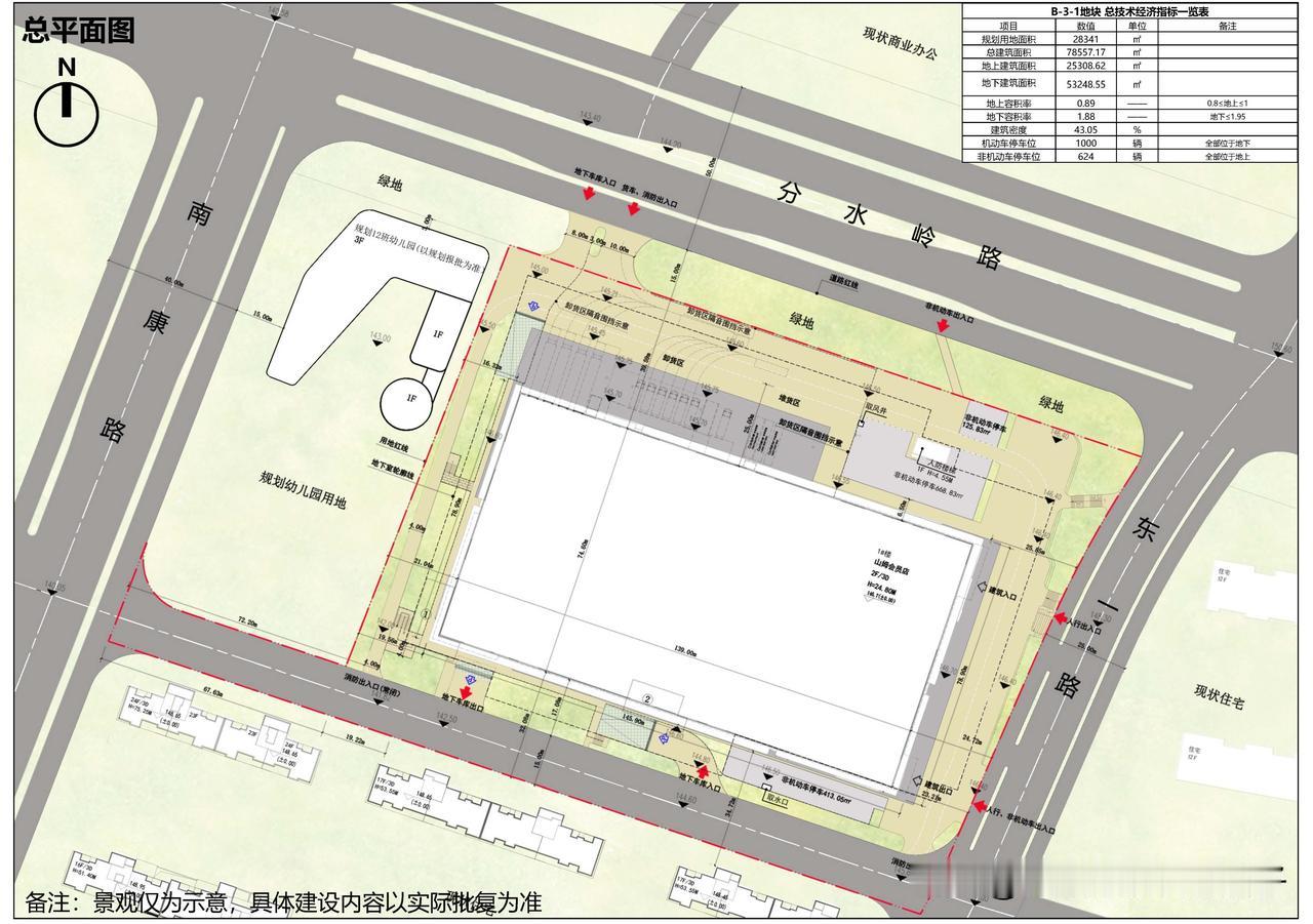 山姆市中店来了～即济南市中南北康山姆规划公示～～

7.86万平，地上2.5、地