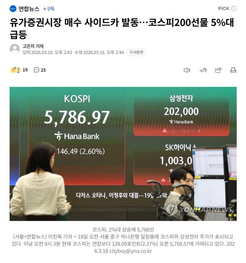 韩国股市涨5%启动熔断机制【韩国综指期货飙升5% 触发买方熔断机制】海外新鲜事热