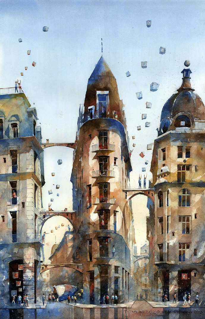 波兰画家、建筑师 Tytus Brzozowski 绘画作品 