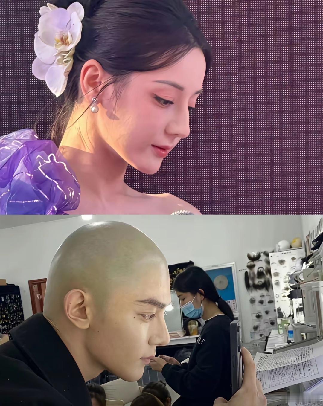 怪不得好多人都说迪丽热巴和夏之光像姐弟两个低头的时候连鼻子弧度都一样 