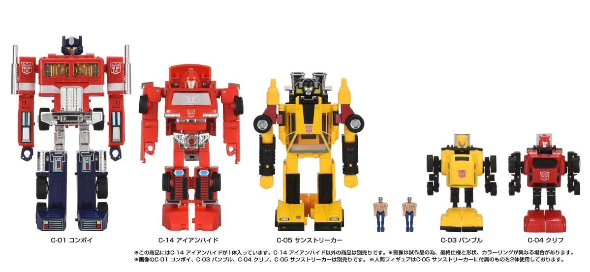 TakaraTOMY 公布变形金刚 新品 MissingLink 铁皮 比例图 
