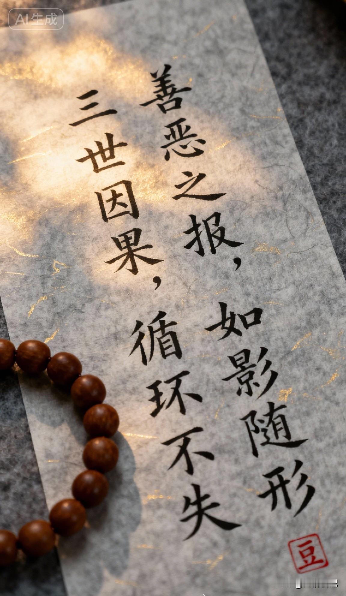 弘一法师曾言：“有人不相信轮回，一年四季就是轮回；有人不相信因果，贫富美丑就是因