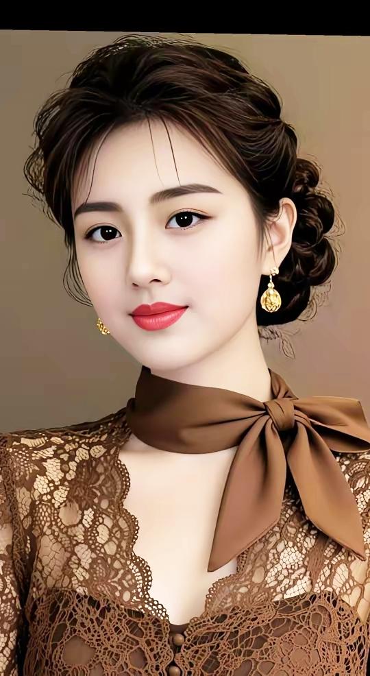 优雅复古风，蕾丝与蝴蝶结的完美结合，尽显女性魅力！💄👗💍