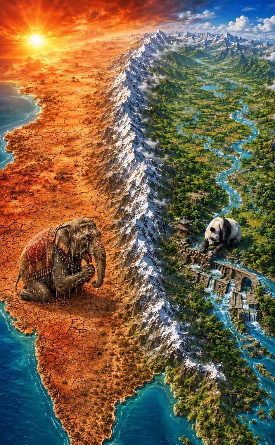 中华大地堪称福地。你不得不佩服老祖宗的智慧，当印度正遭受50多度高温的炽热烘烤时