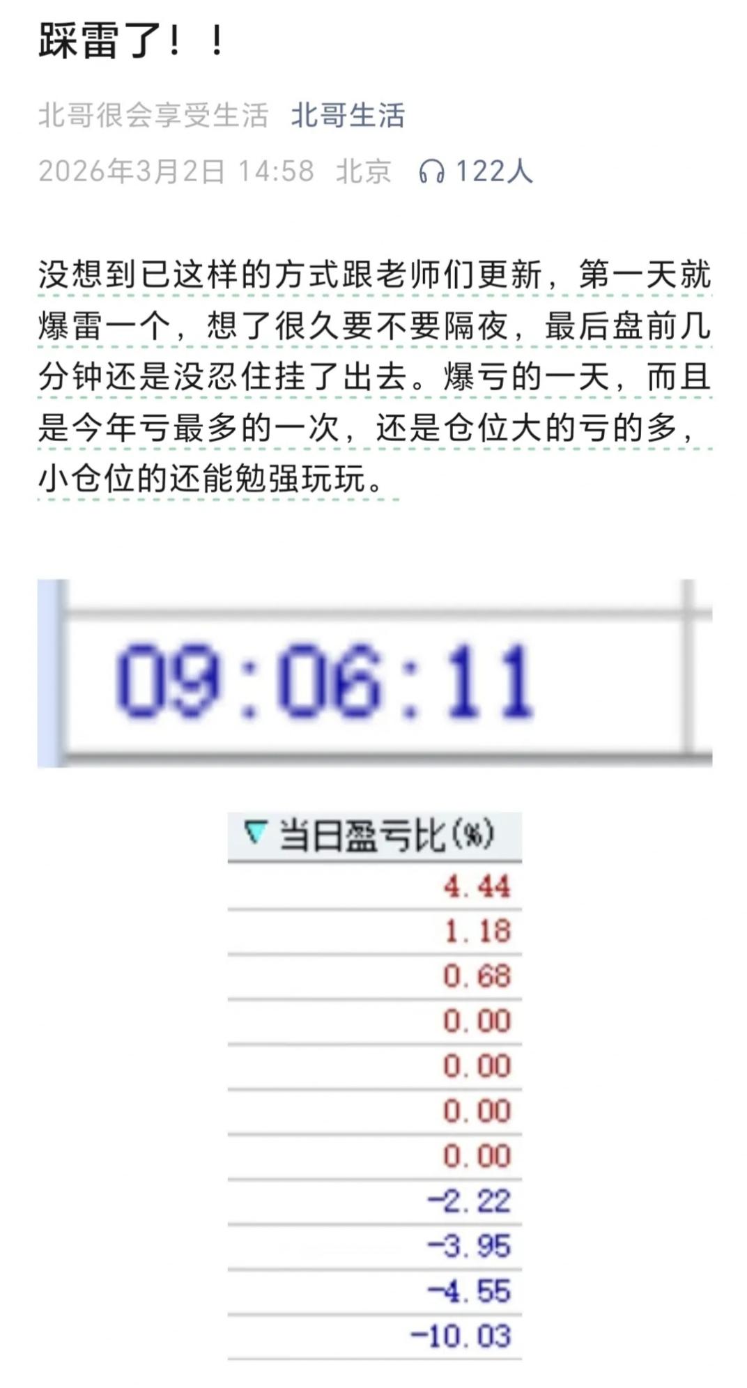 北京炒家小号发文：