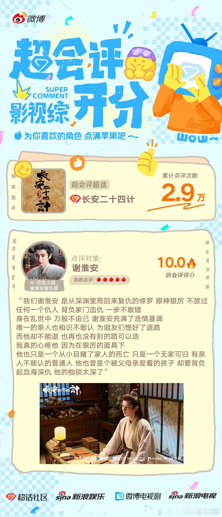 影视综超话超会评开分 恭喜以下uu们为影视综超会评贡献的优质内容，以下被公示的优