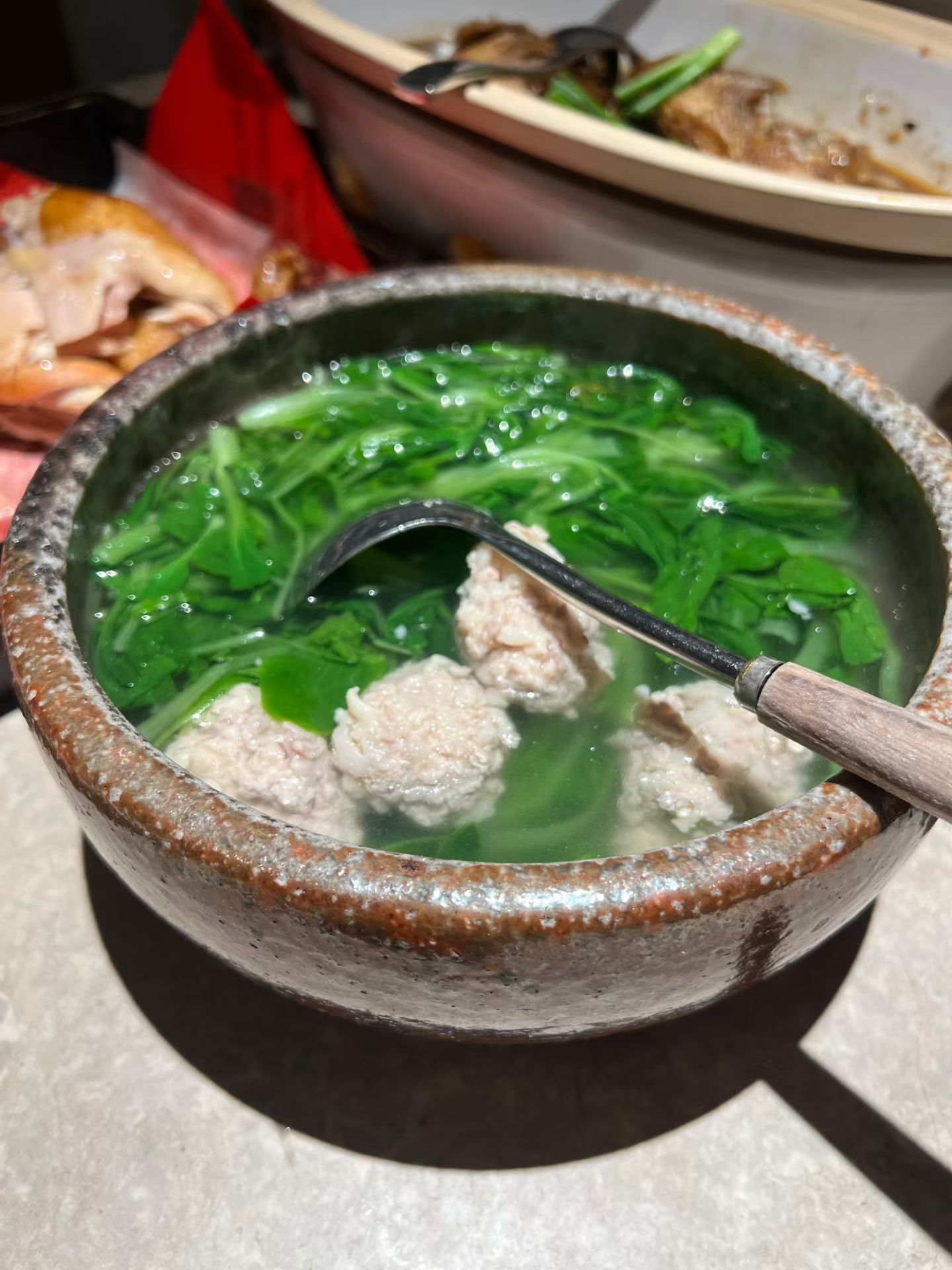 这汤喝完都饱了啊！满满的！ 