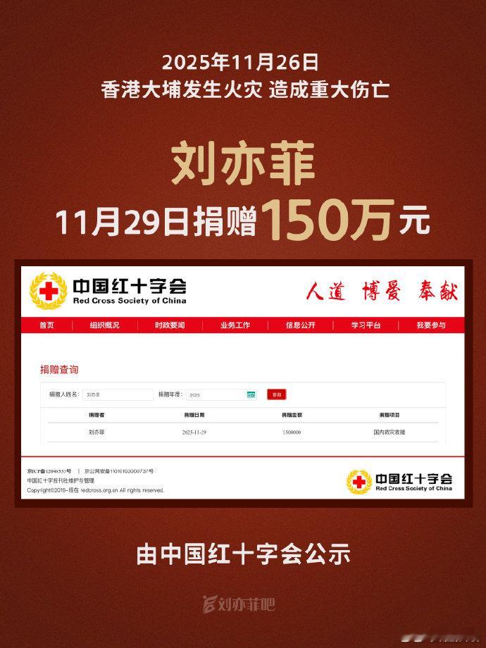 刘亦菲向香港同胞捐赠150万元 刘亦菲向香港捐赠150万元。  