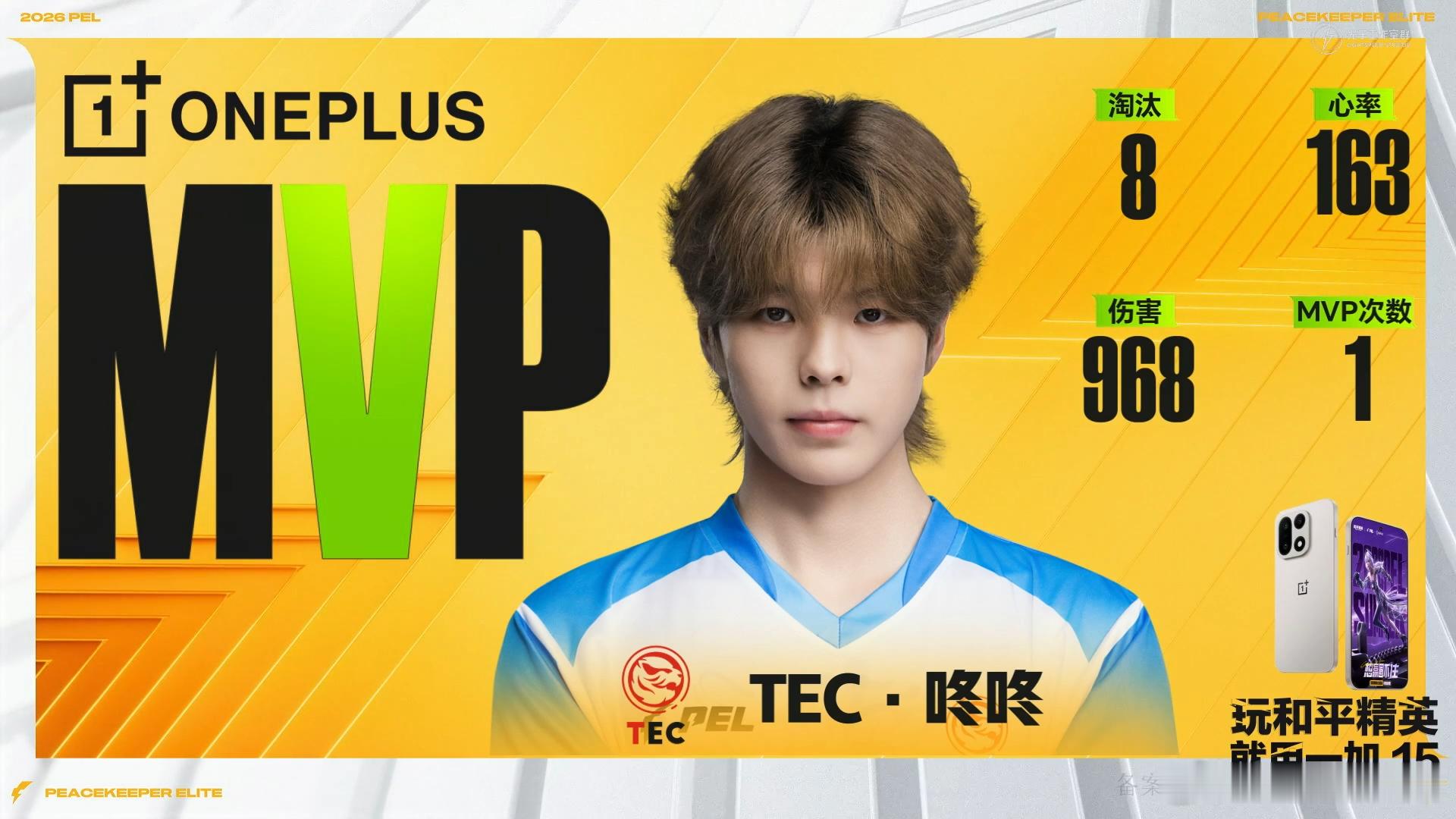 和平精英职业联赛  恭喜TEC团队！👏 成功淘汰MVP，太棒了！TEC咚咚8淘