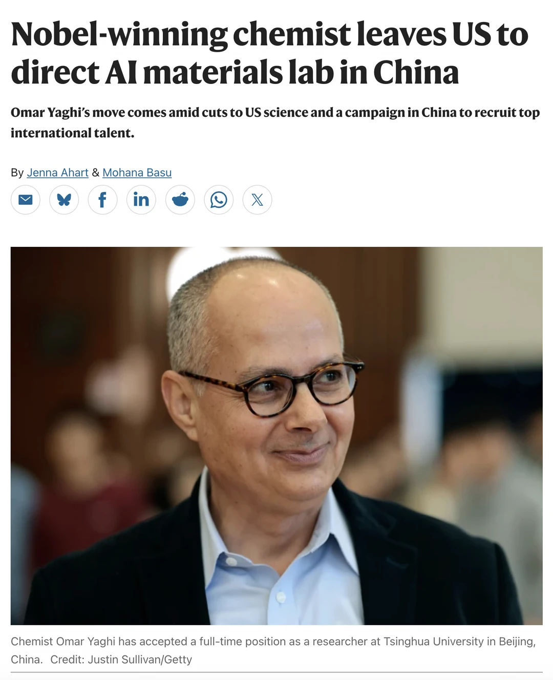诺奖得主加盟清华，要用 AI 来改造化学