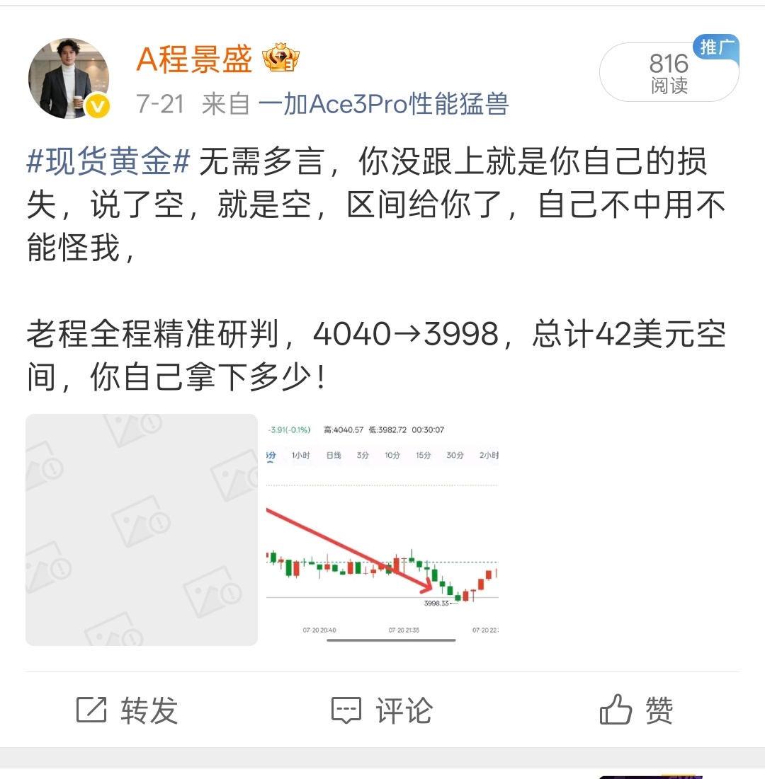 市场瞬息万变，但切忌盲目追涨杀跌。本周黄金多空剧烈轮换，借着地缘刺激冲高至416