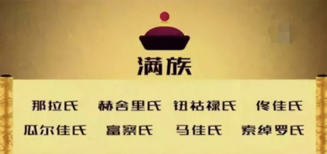 满清八大姓，大熊老师自己挑一个吧： 