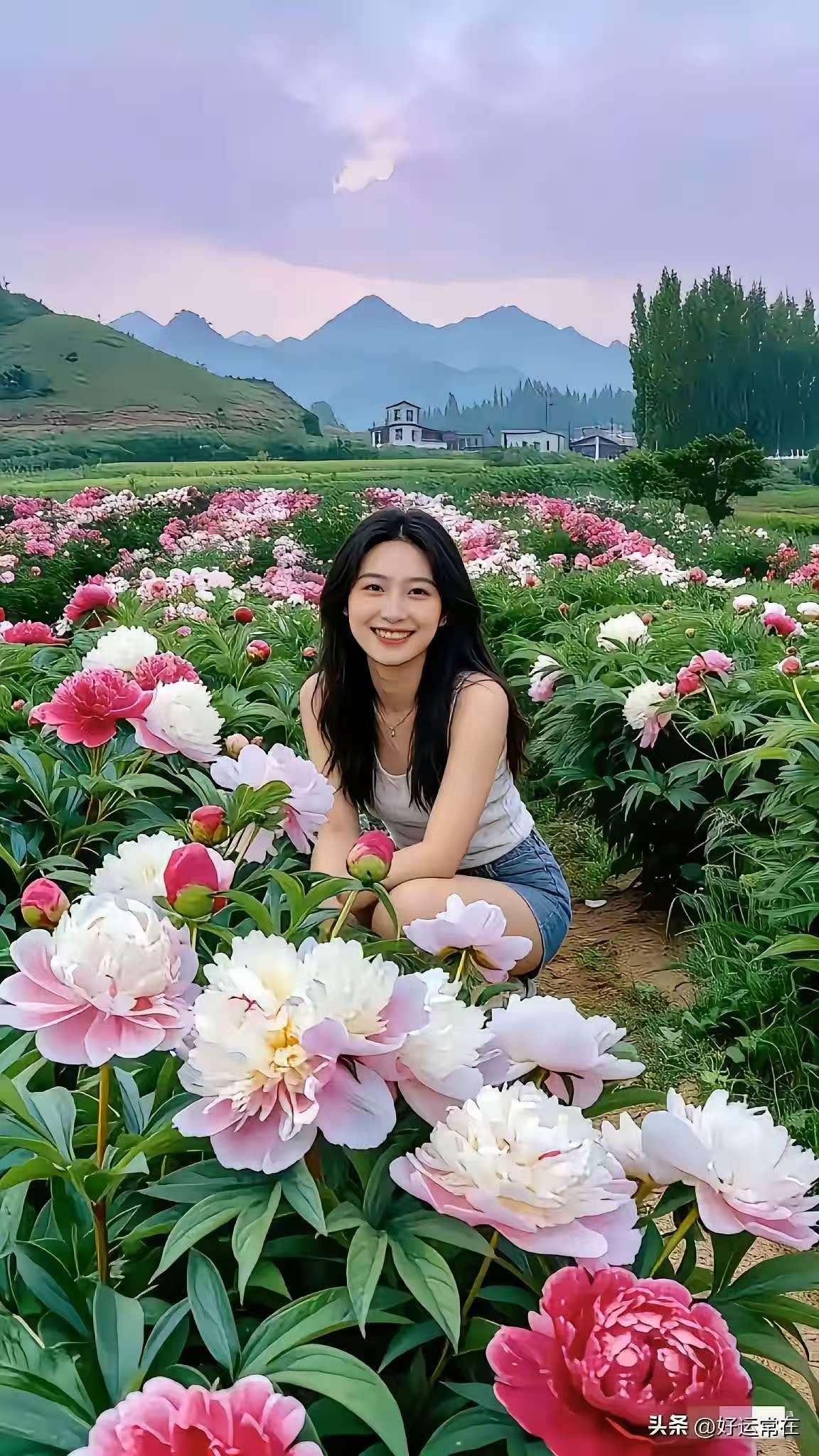 清江引·美人花海
花间独乐心自欣，
只少同心伴。
春风若解情，
送与如意眷，
一