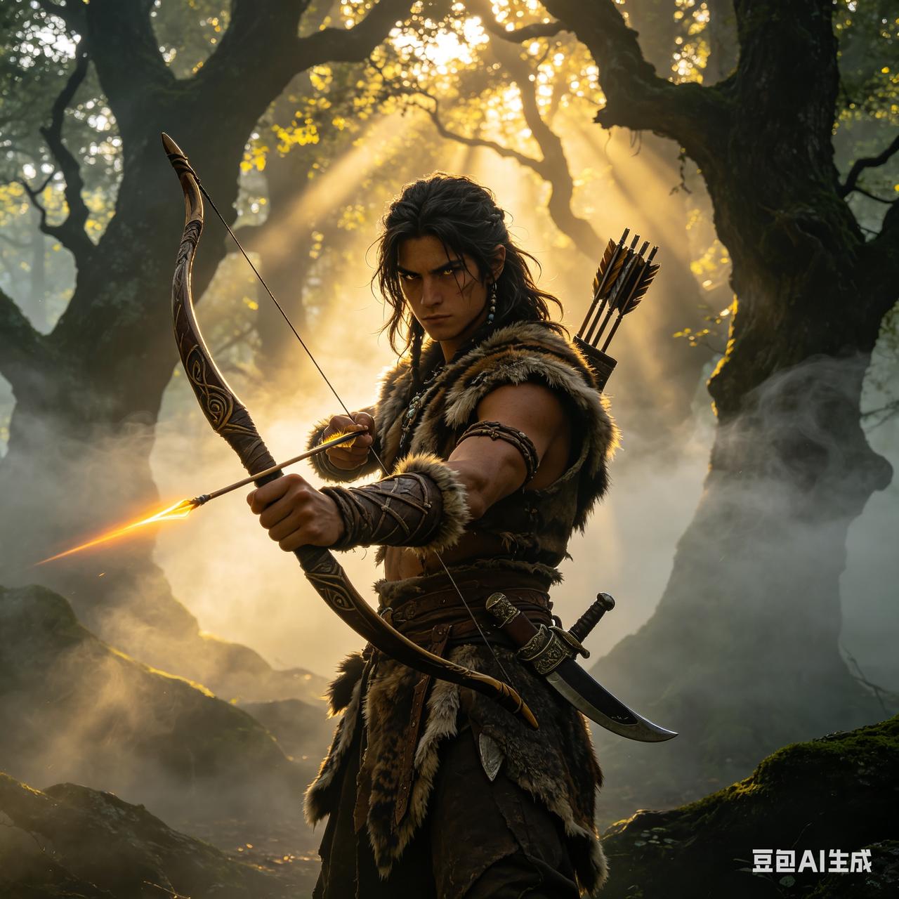 【猎人的宿命】

山里有一个男孩，爷爷是猎手，被老虎吃了；父亲也是猎手，被狼撕了