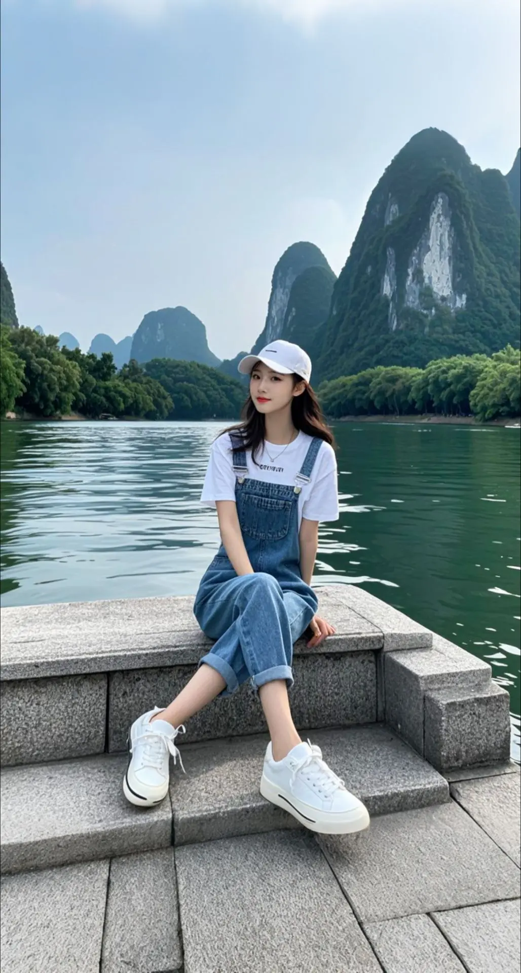 AI扩图 AI漓江闲适影