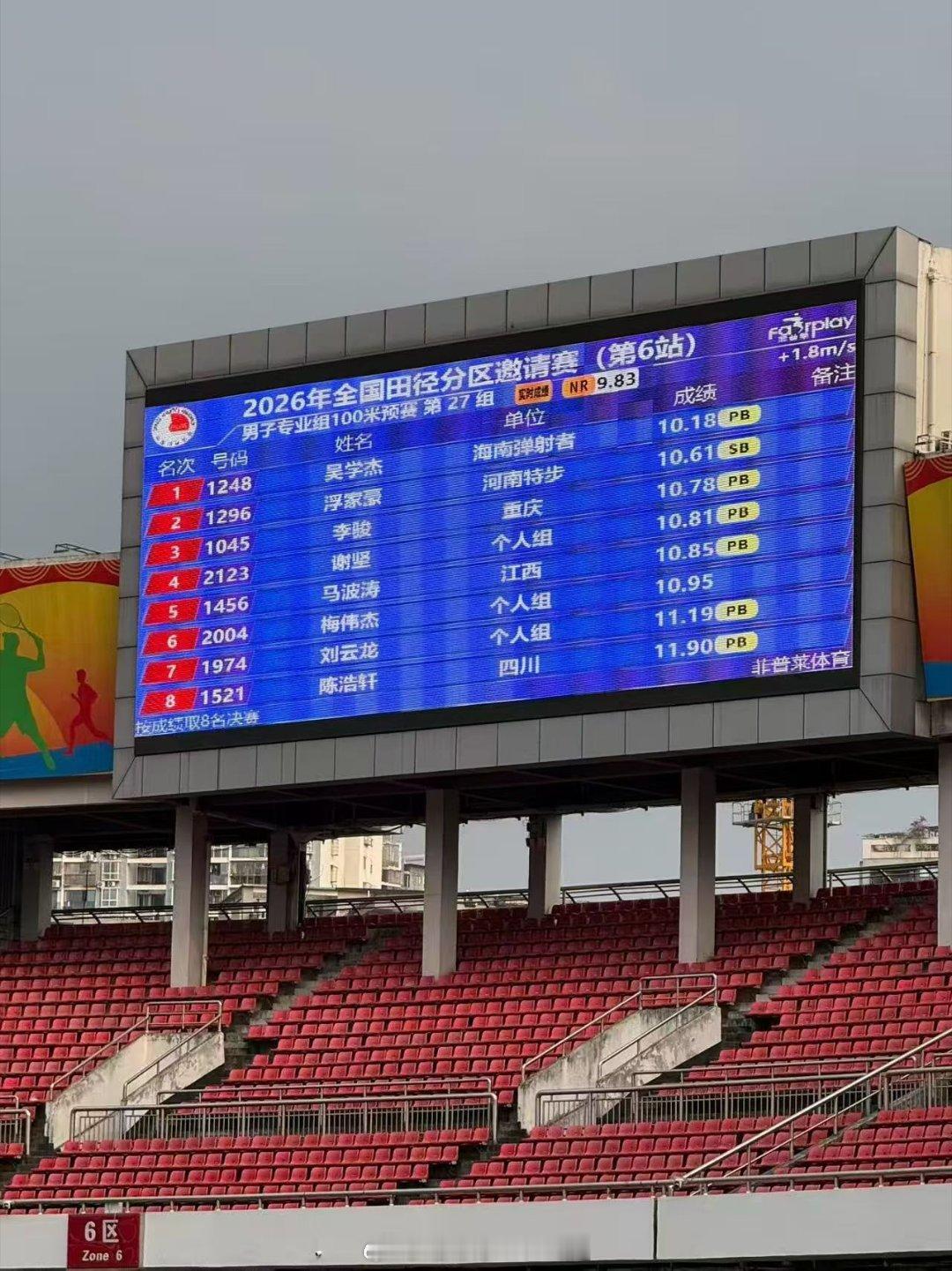 分区赛再炸好成绩，吴学杰打破教练江亨南所保持的海南省纪录田径田径说一哈你不知道的