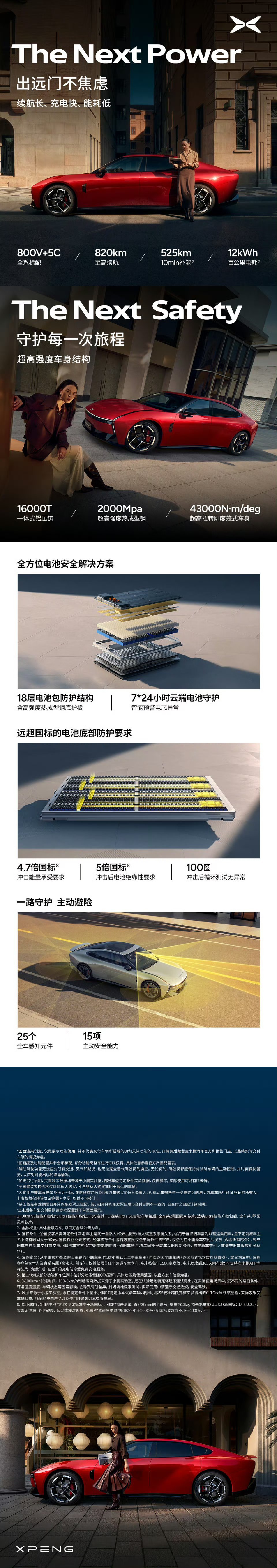 小鹏P7黑白红新色20.38万起新款小鹏P7全面焕新，搭载第二代VLA智驾，全场