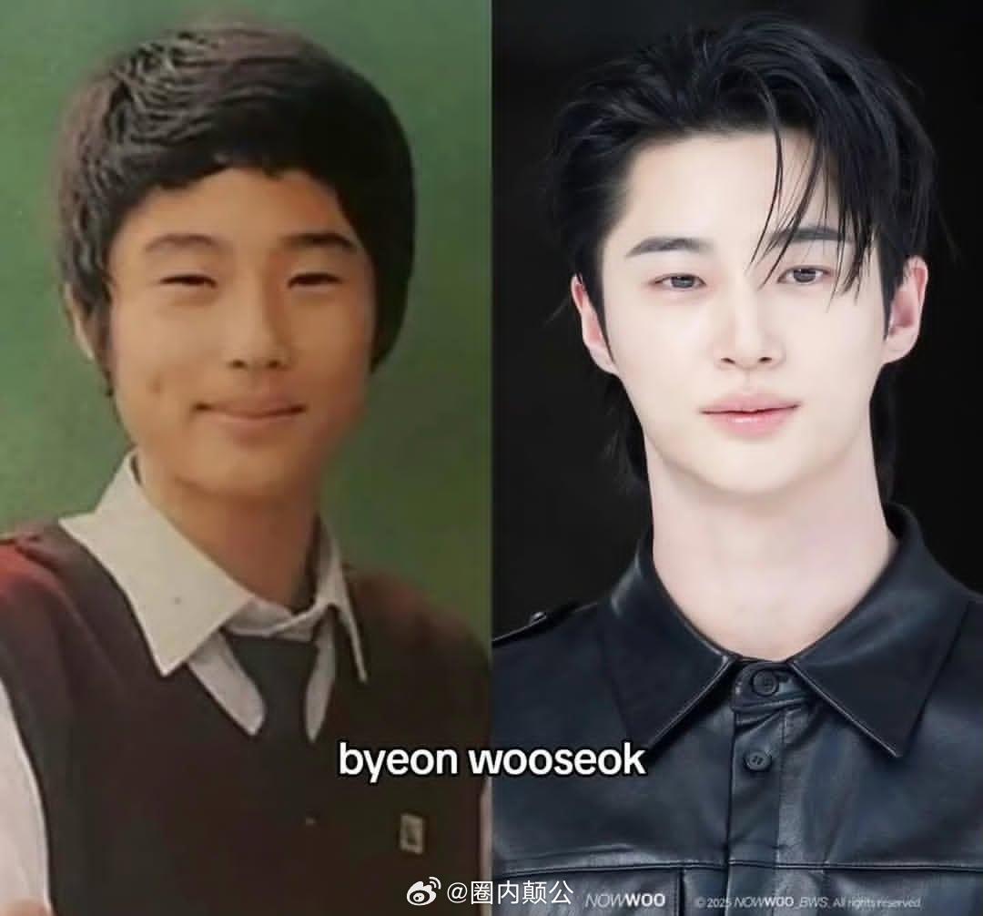 韩国大热男演员毕业照 VS 现在照依序为边佑锡、丁海寅、李宰旭、金宣虎、南柱赫、