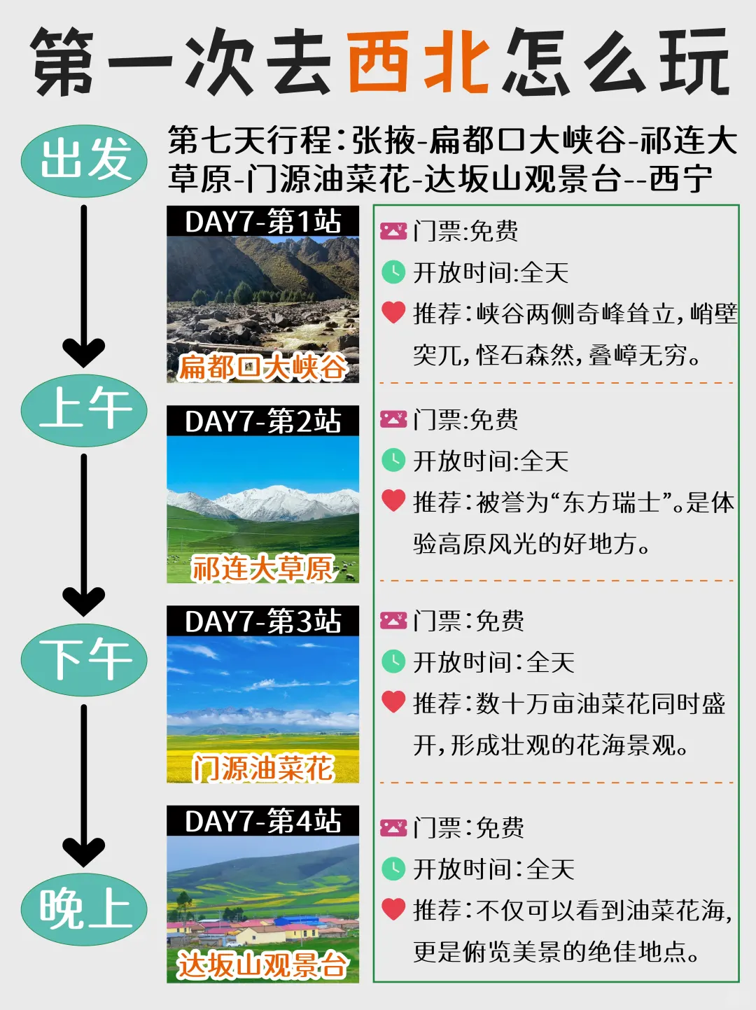 第一次去西北旅游，终于有人出良❤️攻略了