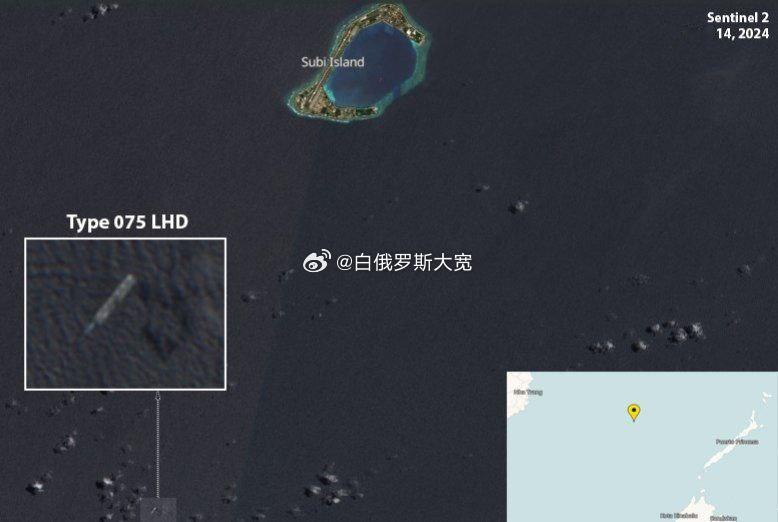 6月16日据外媒报道，中国海军075型两栖攻击舰首次部署在中国南沙群岛岛礁渚碧岛