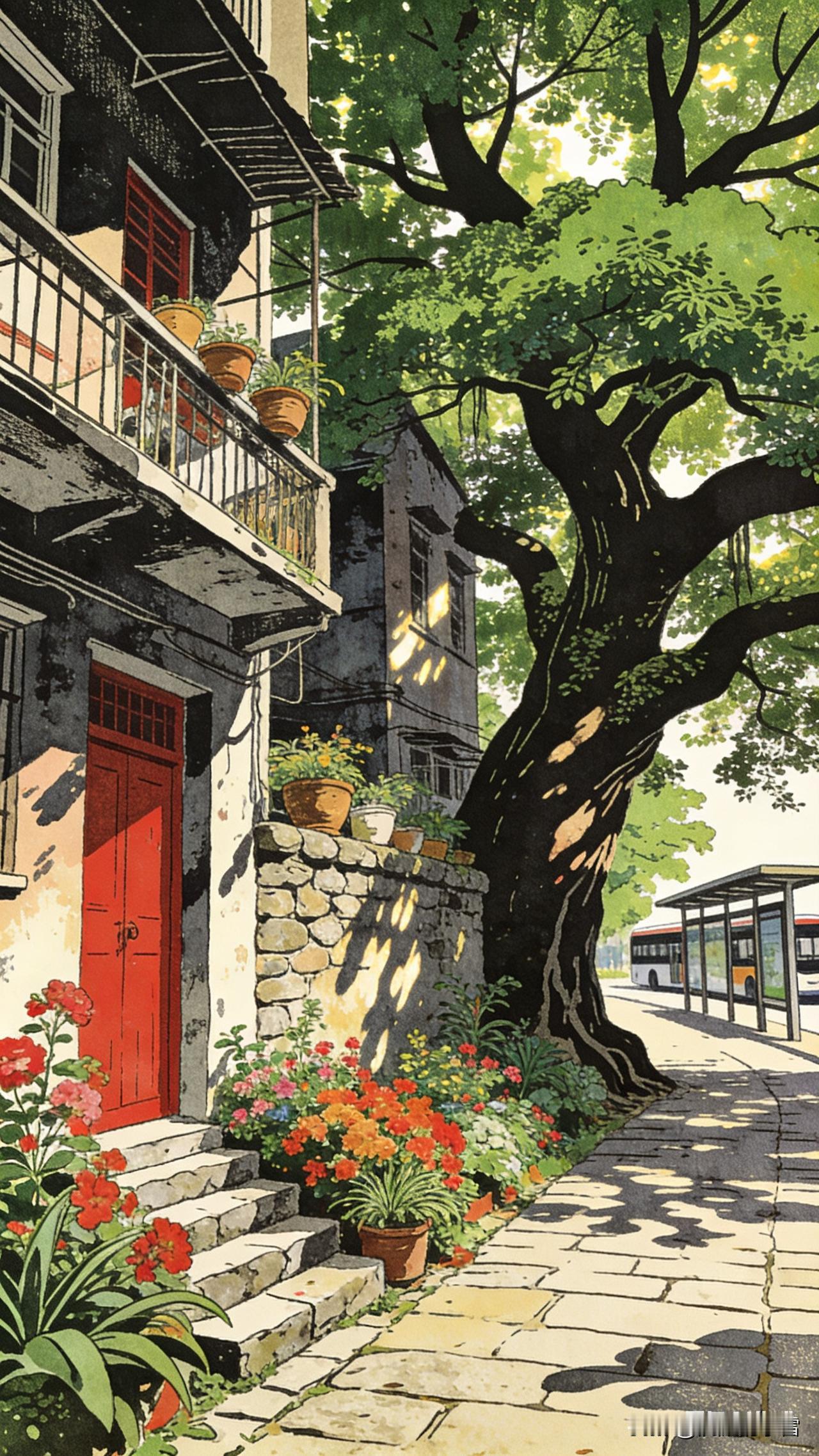 一路山色，随手拍一张风景照