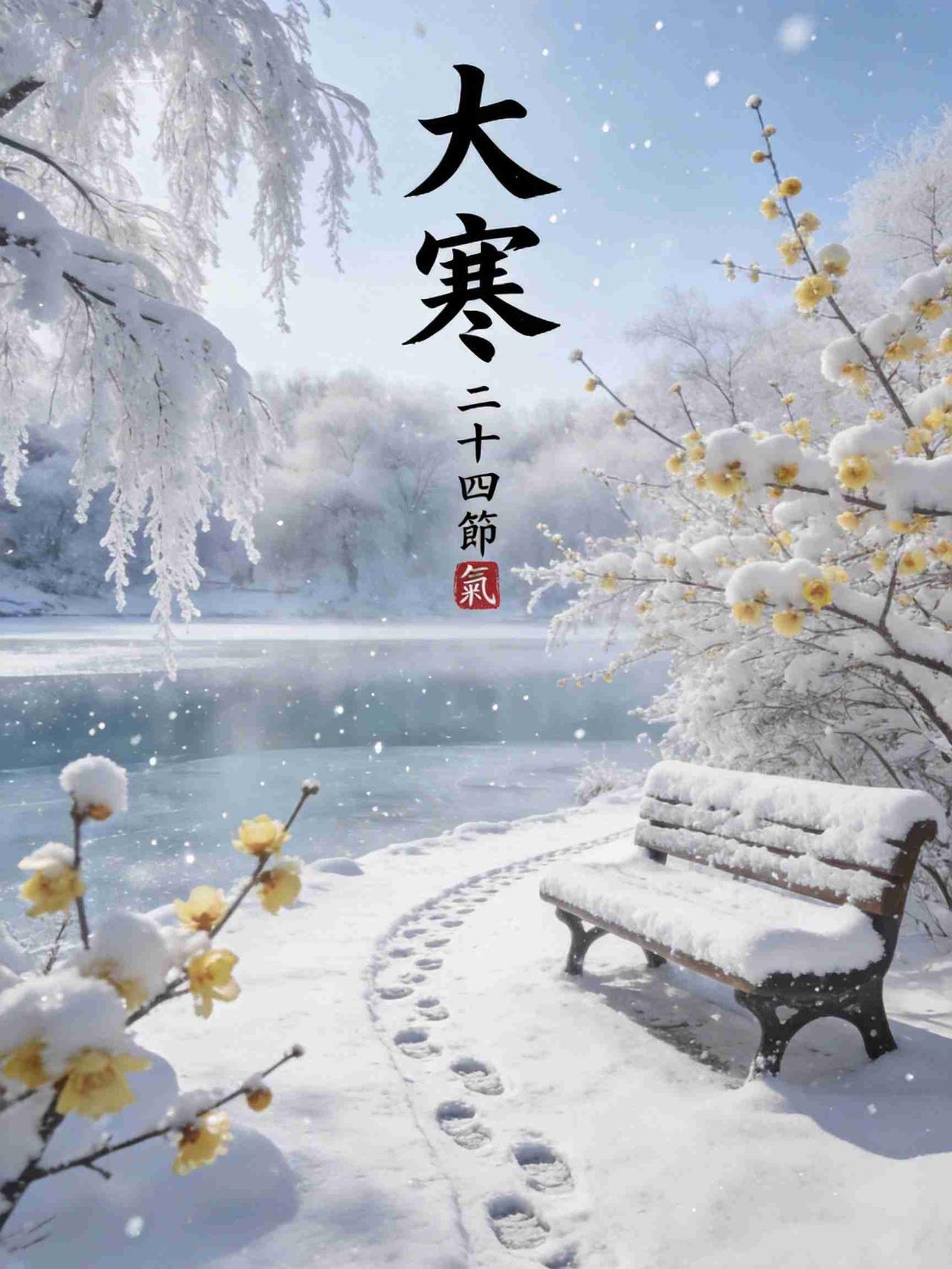 我的今日状态：😁轻松愉快
我这里的天气：☁️阴天
《大寒》
 
朔风卷雪覆庭阶