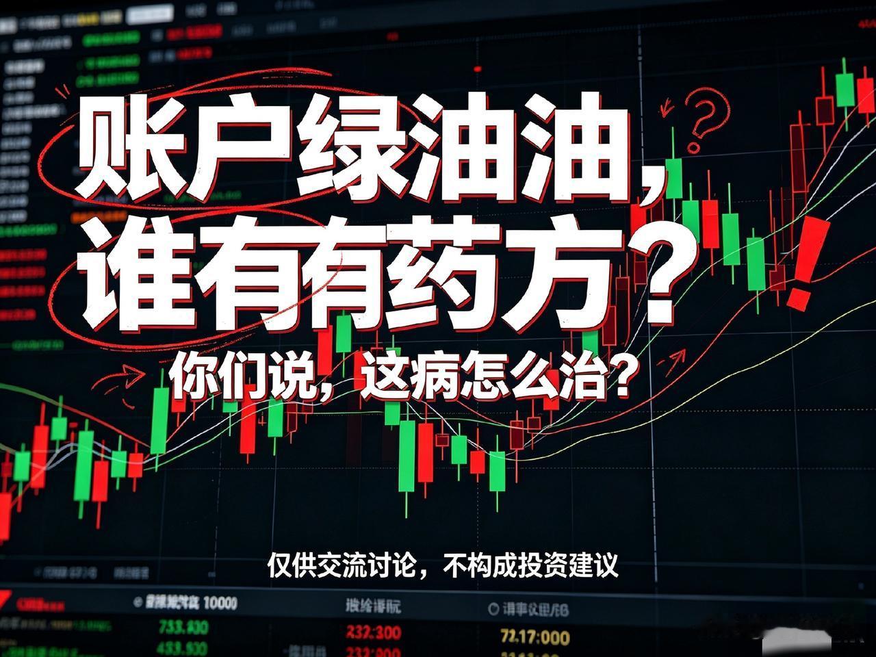 闺蜜最近炒股炒得人都不对劲了。
天天盯盘，绿得脸都快跟屏幕一个色。

“唉，说话